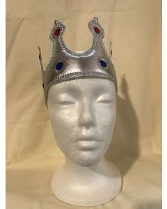 Queen Crown Silver - 8 Peaks Soft Material - Adult - 61 cm Long (CB1063)