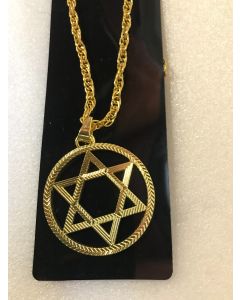 Star of David Gold Pendant Necklace (CB3999)