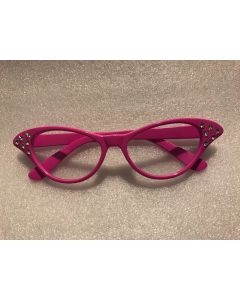 50's Style Wing Tip Glasses - Pink (CB4015)