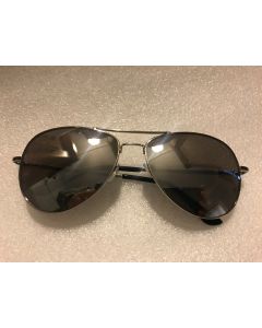1970's Retro Black Lens Aviator Glasses (CB4014-2)