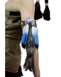Feather Armband Blue (IND10BL)