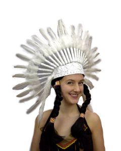 Small Indian Headdress Pure White (IND20)