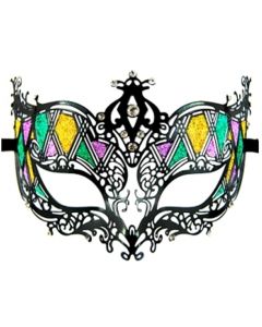 Metal Masquerade Mask - Mardi Gras (MA3212)