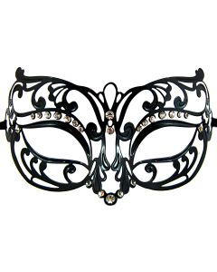 Metal Masquerade Mask - Black (MA3278)