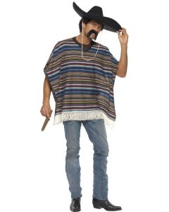 Mexican Poncho Authentic Looking - One Size Adult Costume (SM39392)