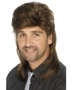 Mullet Wig - Brown (SM42195)