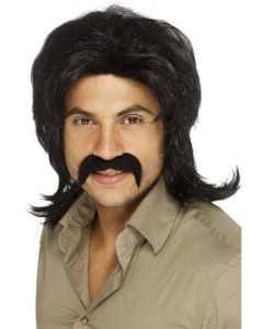 1970's Retro Wig - Black (SM42253)