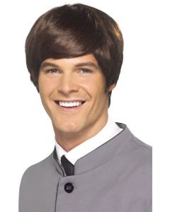 1960's Short Brown Male Mod Wig (SM43234)