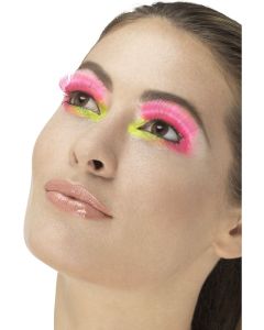 80's Party - Neon Pink - Eyelash including Adhesive (SM48081)