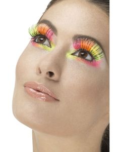 1980's Multi Coloured - Eyelashes including Adhesive (SM48095)