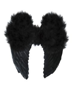 Black Feather Angel Wings - Large (WA2216BK)