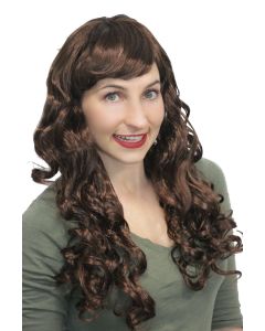 Curly Glamour Wig With Fringe - Brown (WI5853BR)