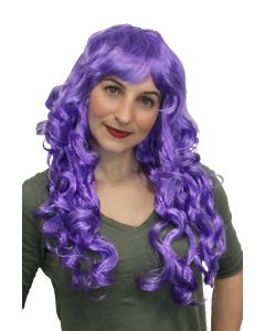 Curly Glamour Wig With Fringe - Purple (WI5853PU)