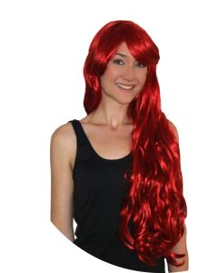 Mermaid Long Red Wig With Fringe (WI74290)