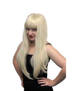 Deluxe Long Blond With  Fringe Wig (WI7449)