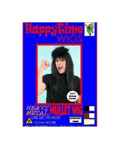 Heavy Metal Black Mullet Wig (WIGHMMBK)