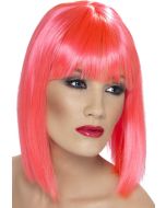 Pink Short Neon Blunt Glam Wig (SM42140)