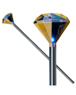 Gold Diamond Top Cane 90 cm Long (CA1260G)