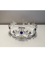Queen Crown Silver Solid Plastic With Jewel - Queens Crown with Jewel (CB1057-2)