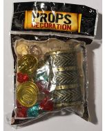 Pirate Treasure Bag - Coins, Jewels, Skeleton & Trunk (CB1095)