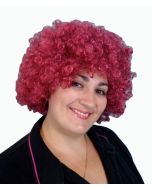 Clown Wig Maroon - Curly Afro (WIGCCAM)