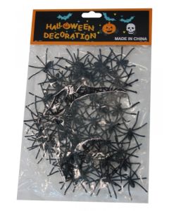 Creepy Black Spiders - 50pc Pack (CR4671)