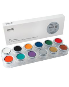 12 Colour Palette F - Creme Face Paint (GRIM-12F Palette Creme)