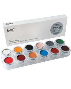 12 Colour Palette B - Creme Face Paint (GRIM-12B Palette Creme)