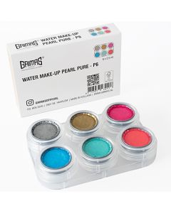 6 Colour Palette Pearl - Water Based Face Paint (GRIM-6P Palette)